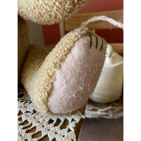 DAKIN TEDDY BEAR - NWT - Posable Head, Hands, Legs - 17" - Curly Hair/Plaid Bow - Picture 9 of 12